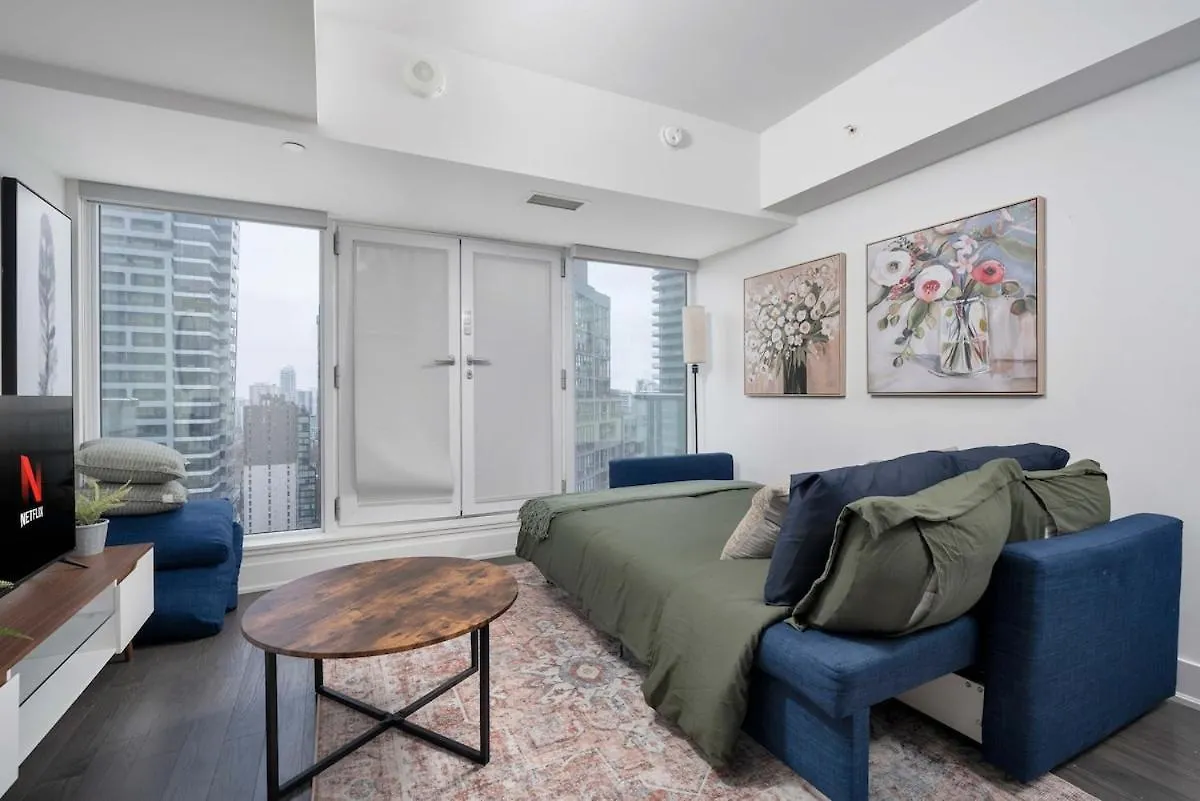 Pleasant 1Br Sofa Bed Close To Uoft 토론토 캐나다